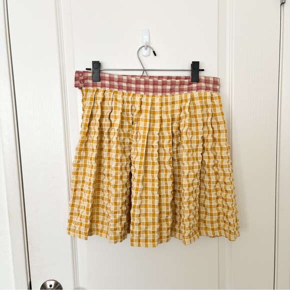 Lisa Says Gah for Nuuly Yellow Plaid Women's Skirt - Picture 3 of 4